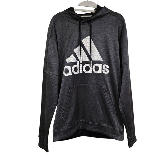 Men's Adidas "CLIMAWARM" Gray Athletic Hoodie | Size Medium - Picture 1 of 10